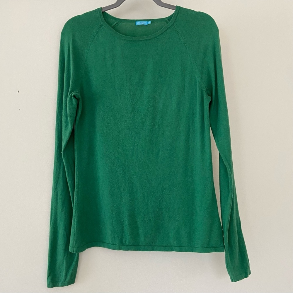 J.McLaughlin Jamey Green Sweater Size XS Button Accent Preppy Old Money Academia